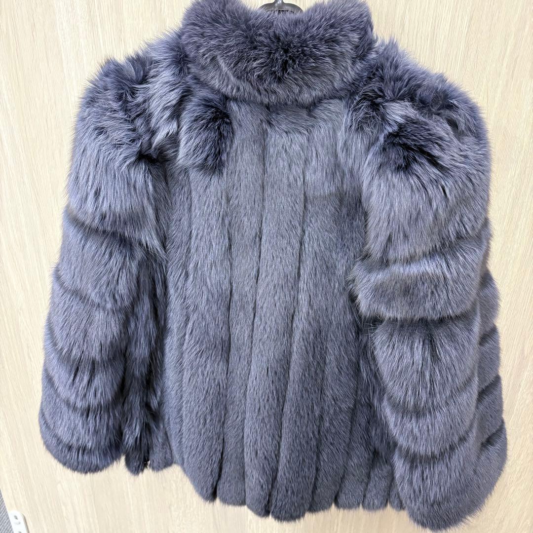 【SAGA FOX 】11号 高級フォックス コート ブルーグレー