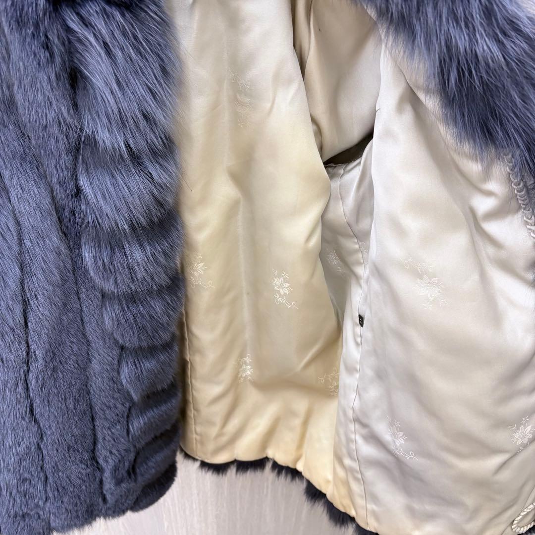 【SAGA FOX 】11号 高級フォックス コート ブルーグレー