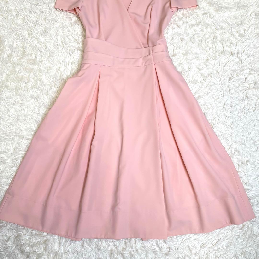 美品✨️フォクシー スタンダードワンピース カシュクール 半袖 ピンク 38