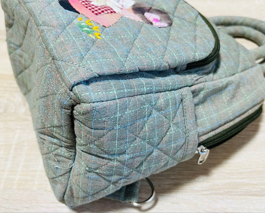 ★新作★スーちゃん＆うさぎ　リュック　ボディバッグ　ハンドメイド　グリーン系