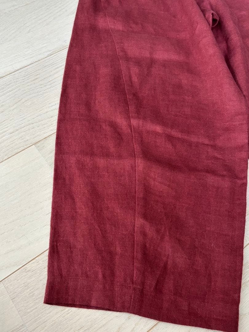 美品pot-pourriリネン 100%パンツ /ウエストゴム/紐付き日本製