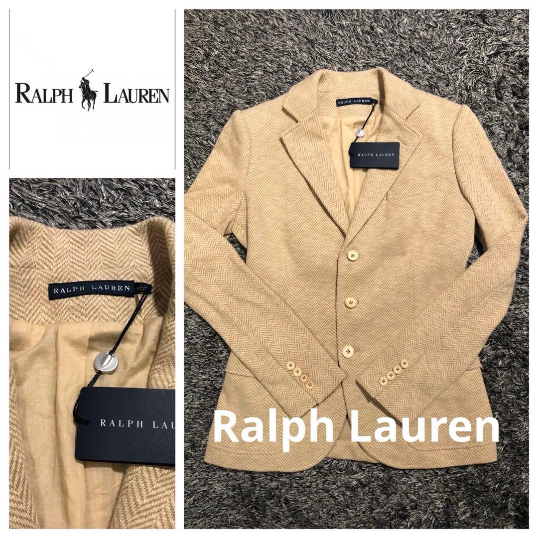 【新品未使用タグ付き】Ralph Lauren ベージュ ジャケット綿絹シルク込