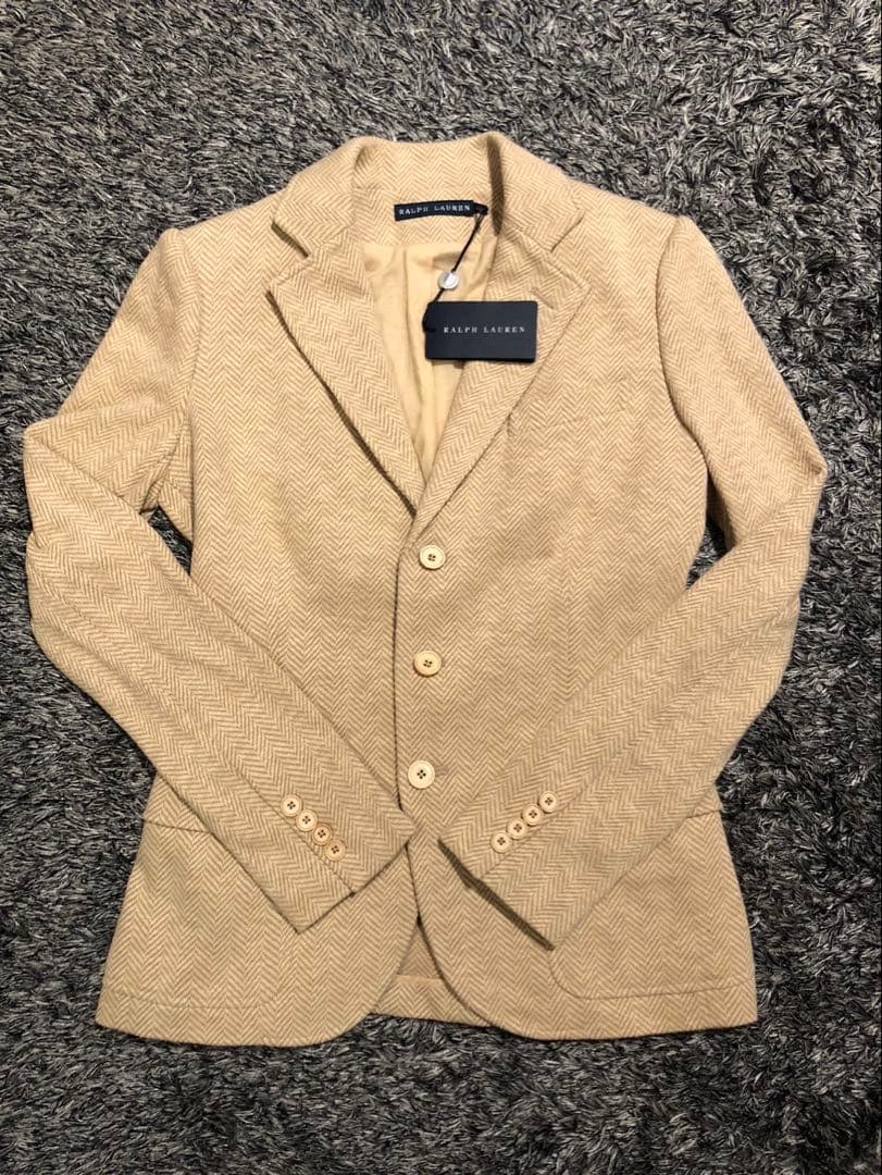 【新品未使用タグ付き】Ralph Lauren ベージュ ジャケット綿絹シルク込