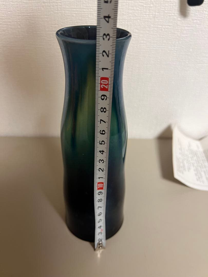 ★新品未使用★人間国宝　三代徳田八十吉　九谷焼の彩釉（さいゆう）花瓶（花生）