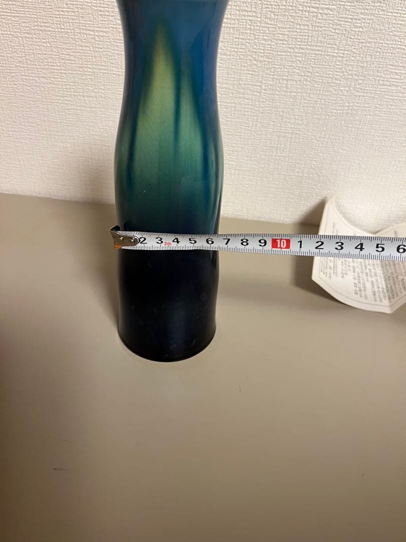 ★新品未使用★人間国宝　三代徳田八十吉　九谷焼の彩釉（さいゆう）花瓶（花生）