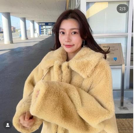 ジャケット・アウター THINK FUR/Rex Like Fur Cocoon coat/M