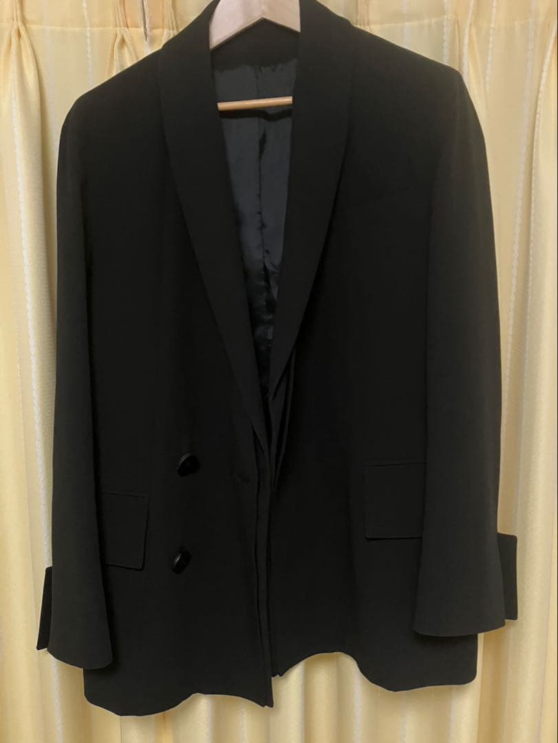 WOOYOUNGMI ブラック ダブルブレスト テーラードジャケット