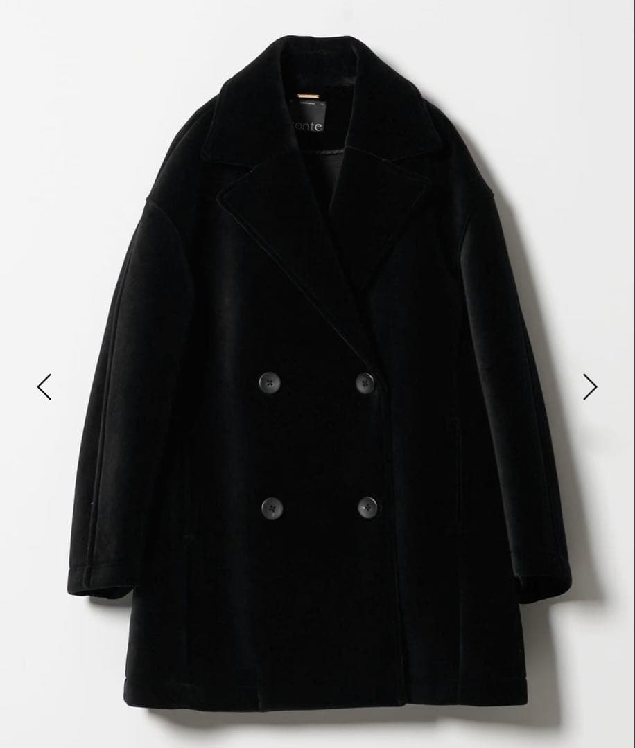 ★ばなな★新品タグ付き＜conte＞ベルベット ボンディング Pコート