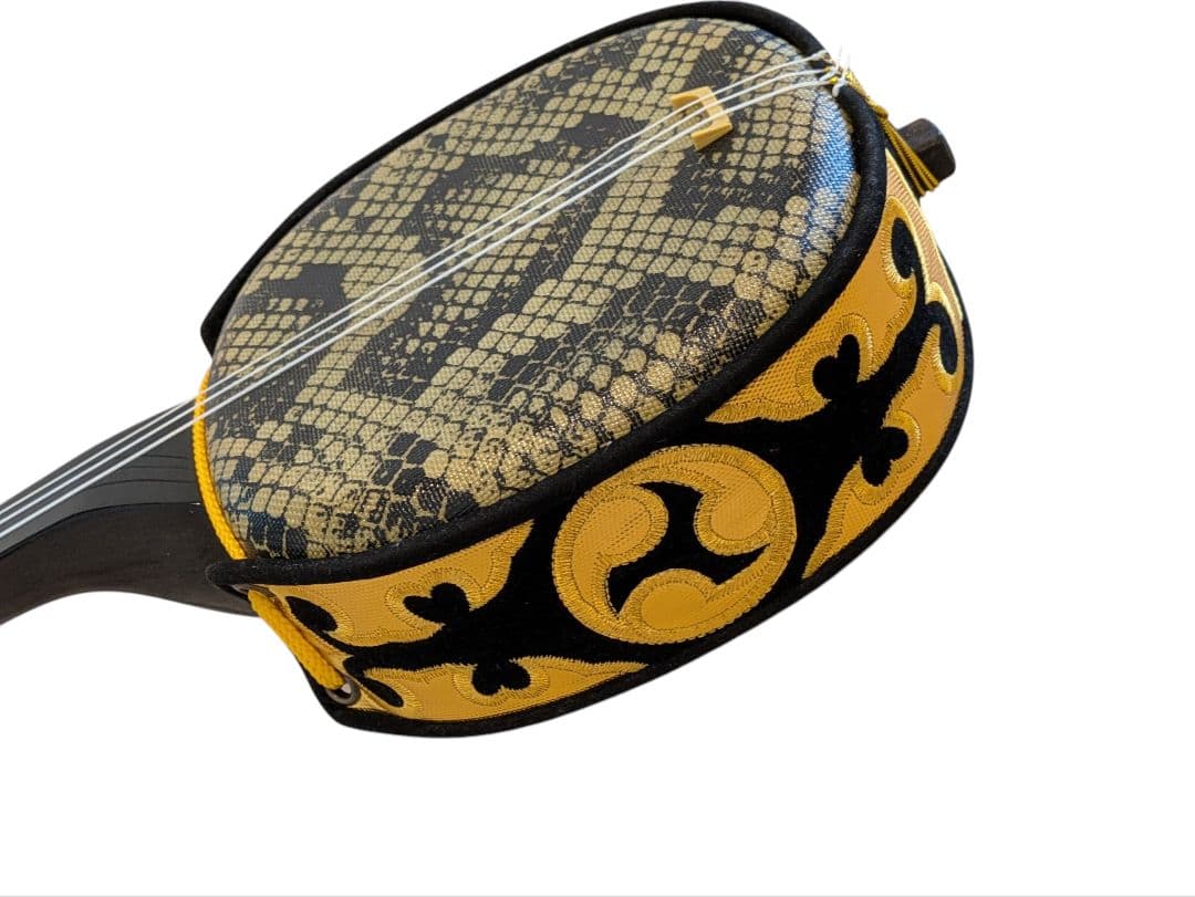 三線 ヘビ柄 専用ケース付き