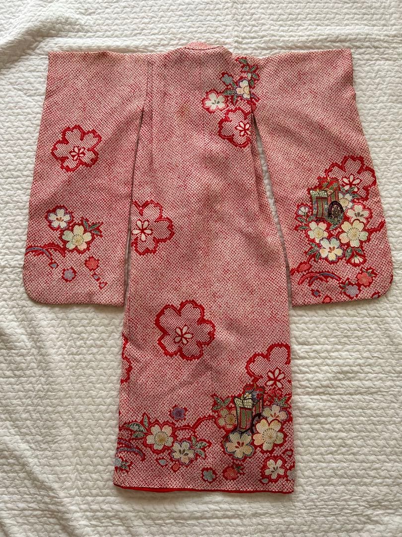 七五三セット　3歳　女の子　絞り　着物　被布