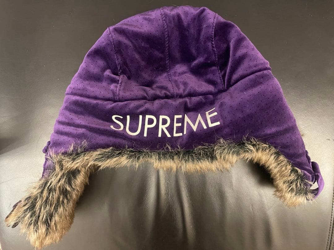 supreme(シュプリーム) トラッパーハット 紫 パープル 帽子