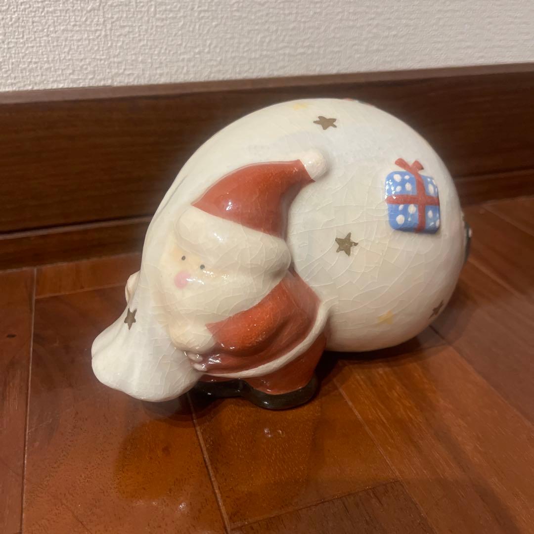 楽入釜　サンタクロース 陶器製　清水焼