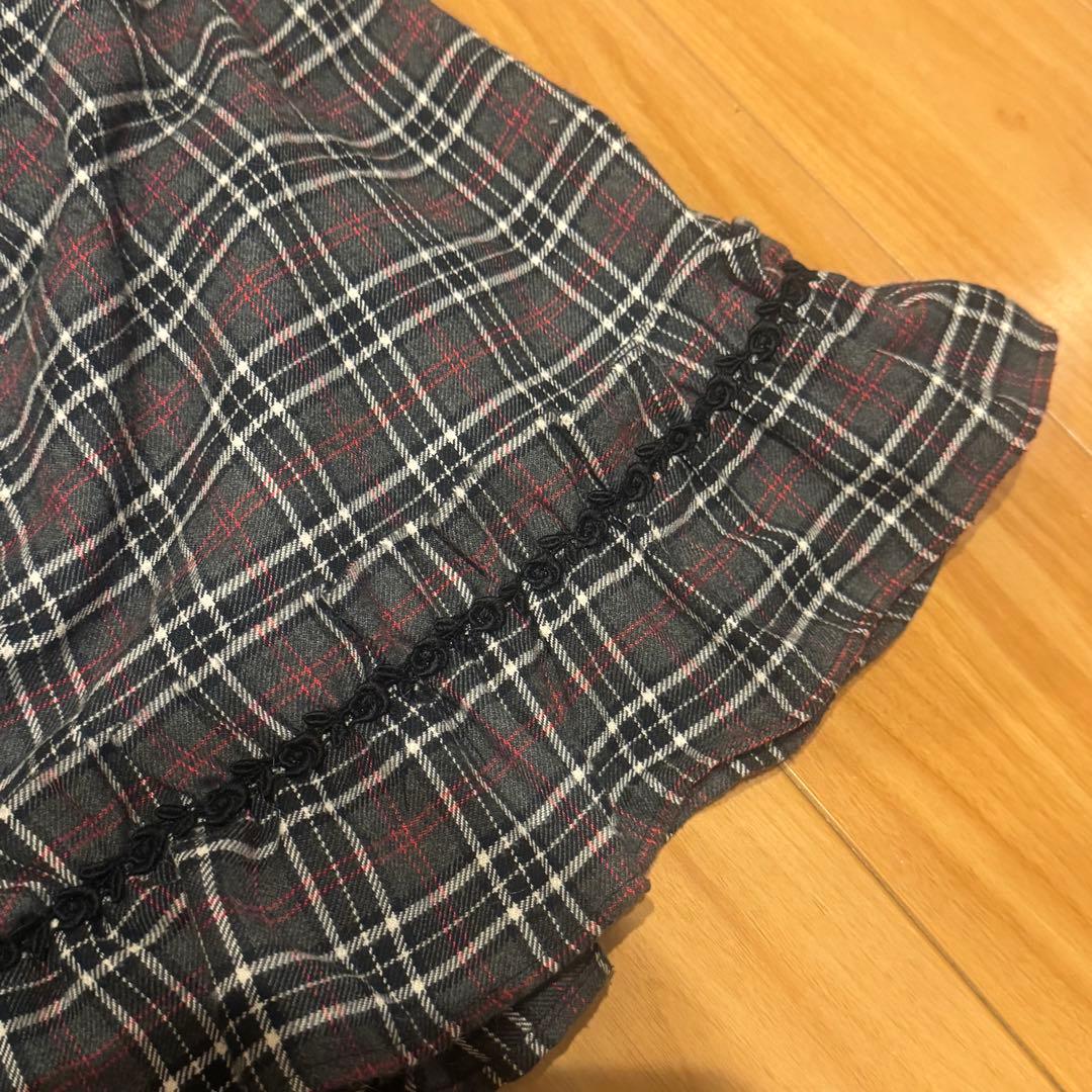美品セット！ベイビーの秋冬タータンチェックのドレス＆ベッドドレス