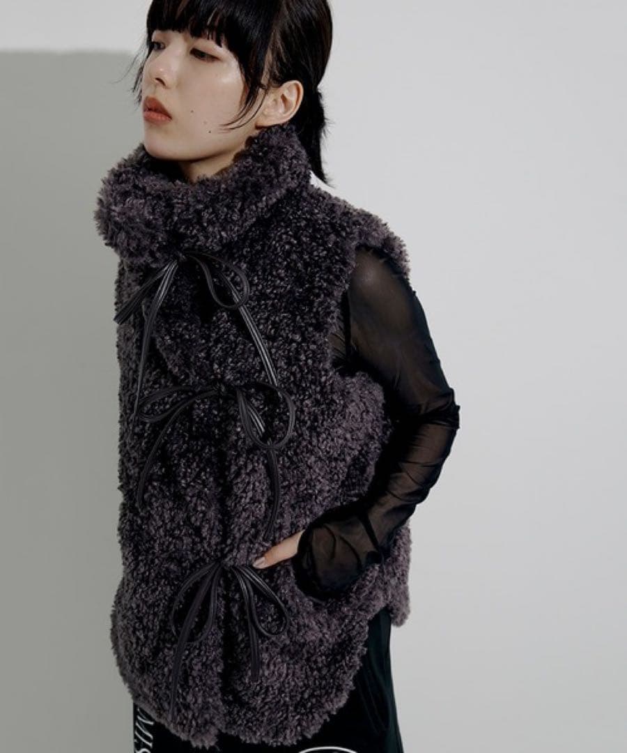 SORIN Synthetic Fur Lace-up Vest ベスト