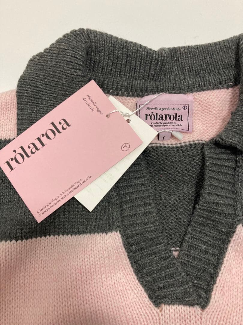 ROLAROLA WOOL フィラ ストライプ ニットポロシャツ