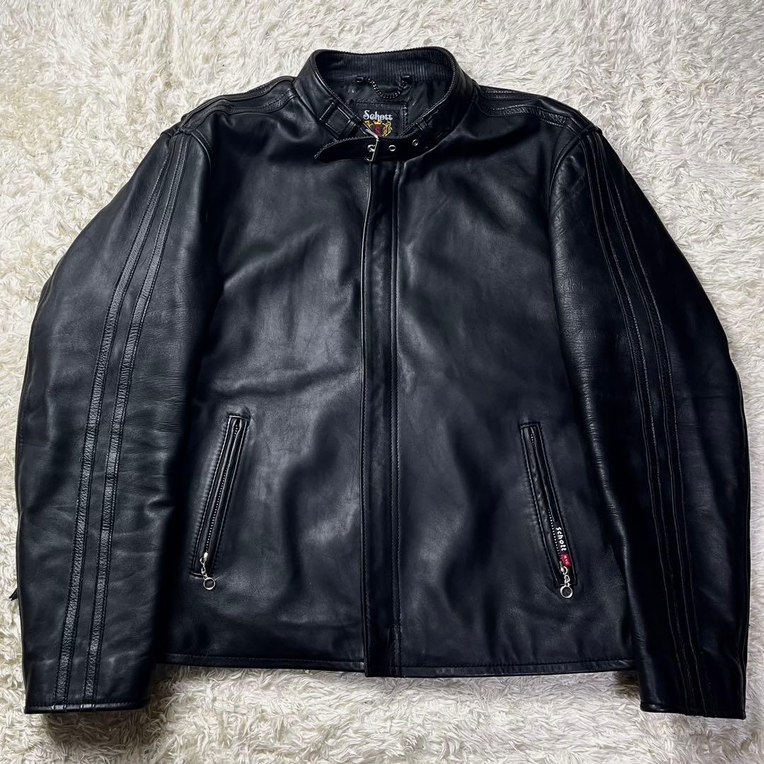 2XLサイズ/未使用級✨ショット シングルライダース クラシックレーサー 羊革