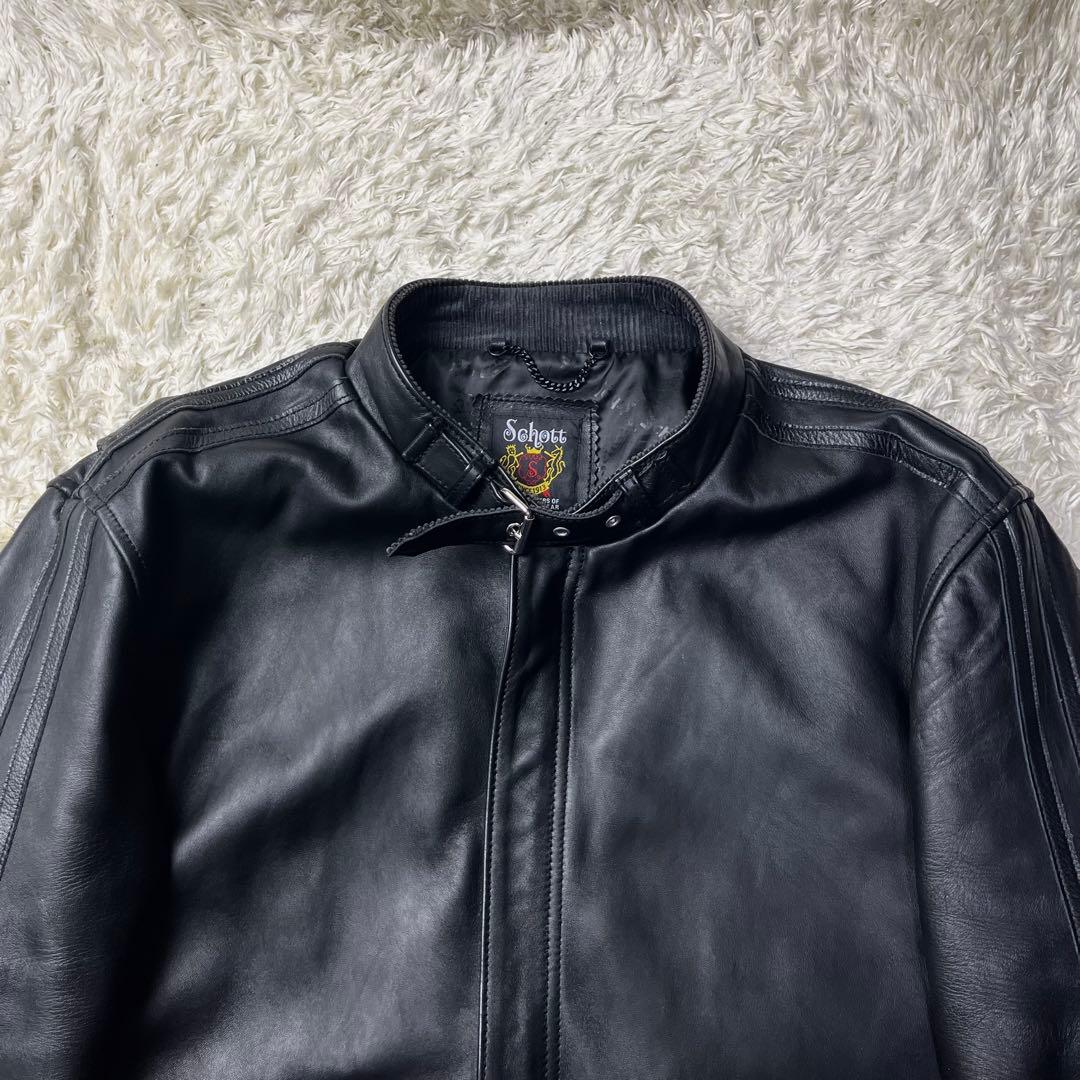 2XLサイズ/未使用級✨ショット シングルライダース クラシックレーサー 羊革