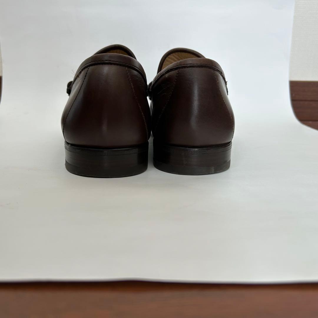 【箱付袋付】GUCCI ブラウンレザー ローファー　靴　42E ホースビット