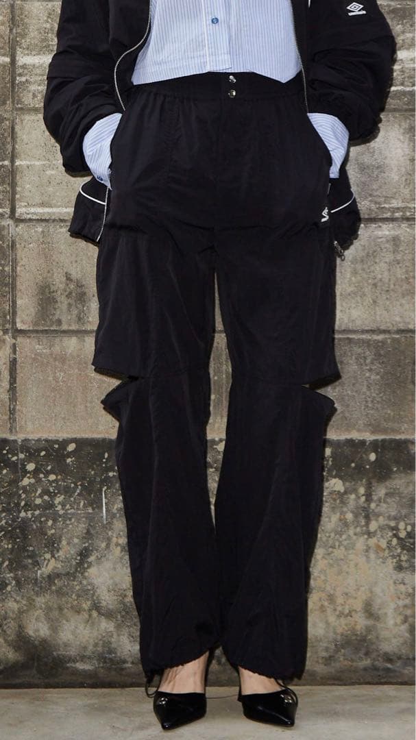 UMBRO×EMODA★サイドスリットナイロンパンツ★エモダ★y2k