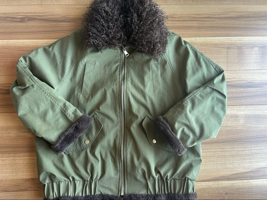 値下げしました★IAMALPHA iamイアムボア襟ジップブルゾン　ブルゾン★