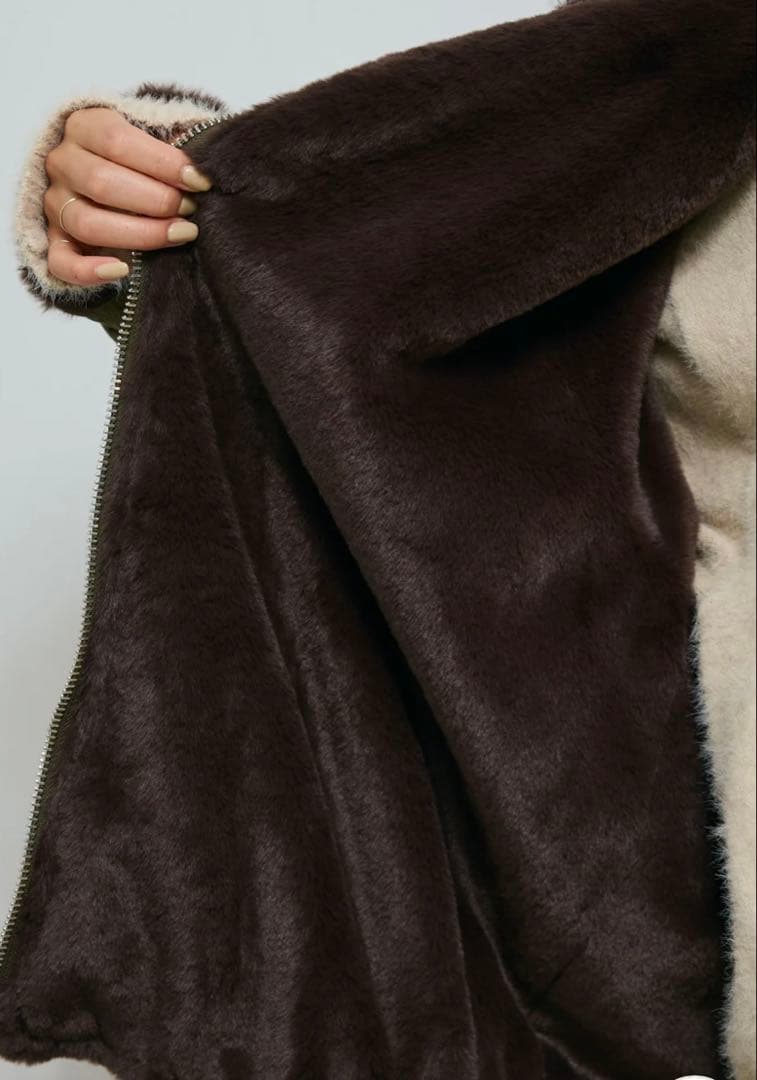 値下げしました★IAMALPHA iamイアムボア襟ジップブルゾン　ブルゾン★