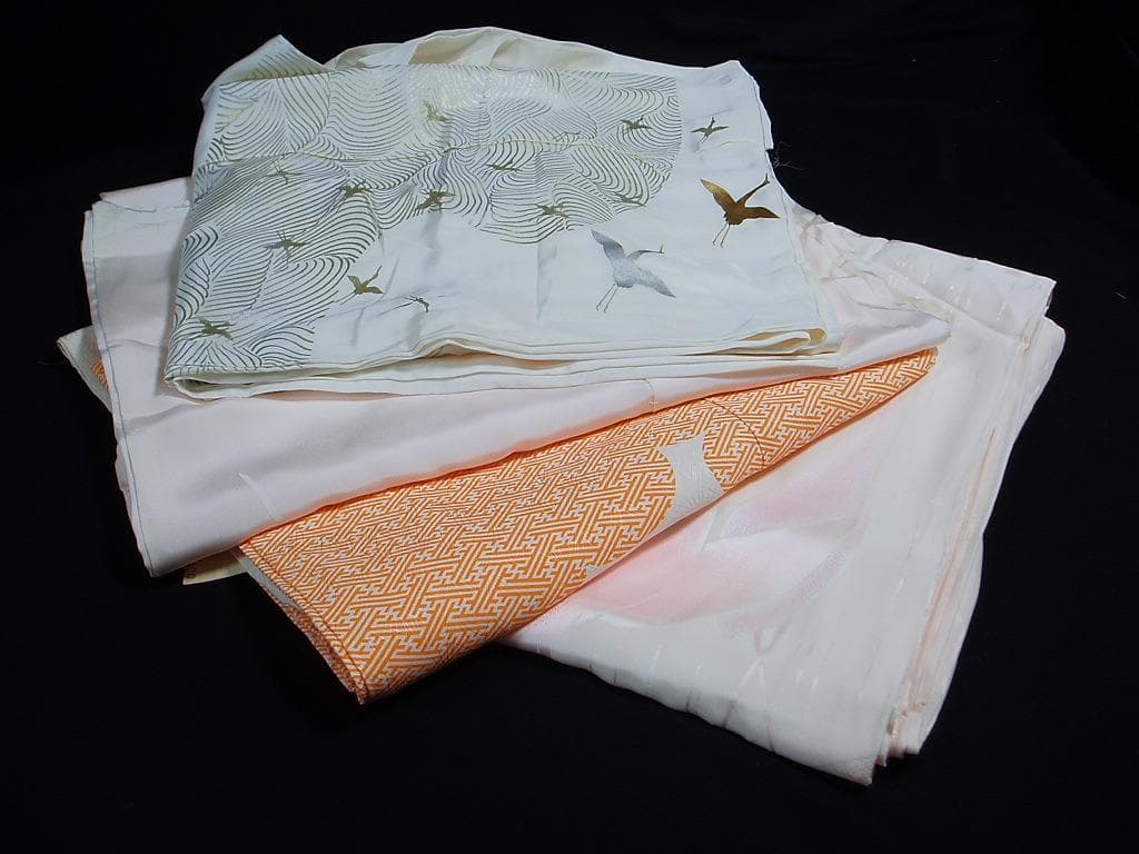 【hirotan】25◆全て正絹未使用未仕立て品長襦袢振袖用等16点!