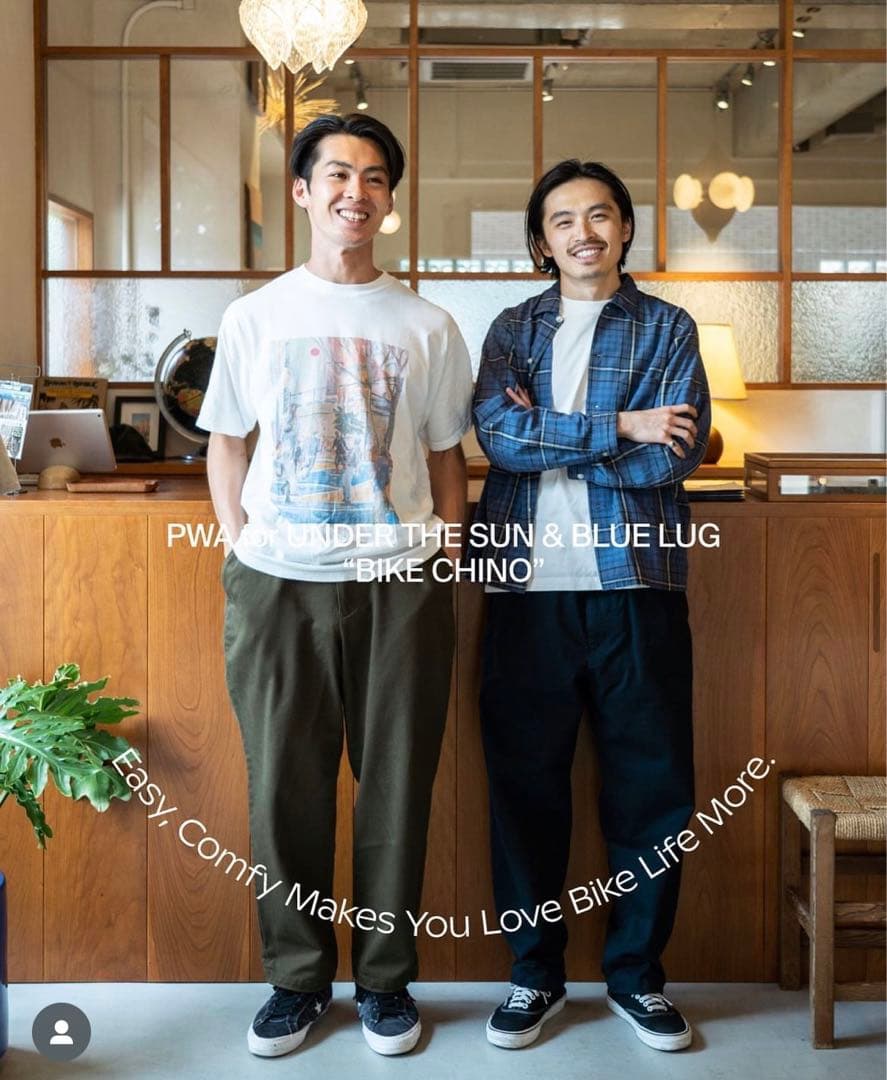 PWA BIKE CHINO カジュアルサイクルパンツ