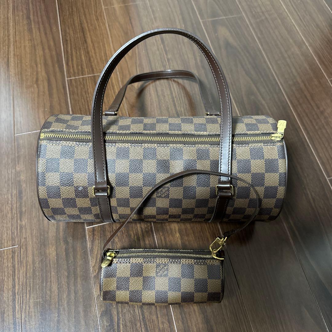 【美品】ルイヴィトン パピヨン30 ダミエ ポーチ付き