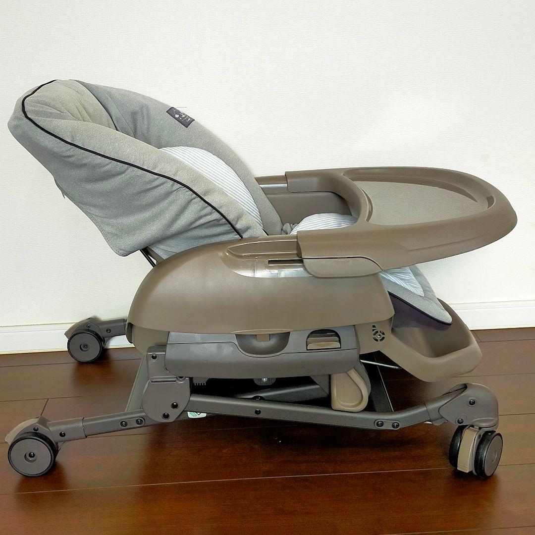 ☆極美品☆クリーニング済 Combi ハイローベッド＆チェア ネムリラ グレー