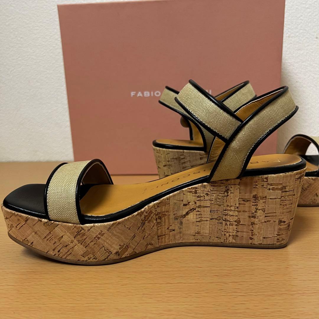 未使用✨ファビオルスコーニ ストラップサンダル コルクウェッジ イタリア製 38