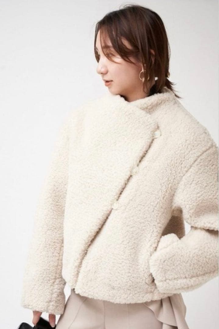 【新品】FRAY I.D シャギーボアジャケット アイボリー