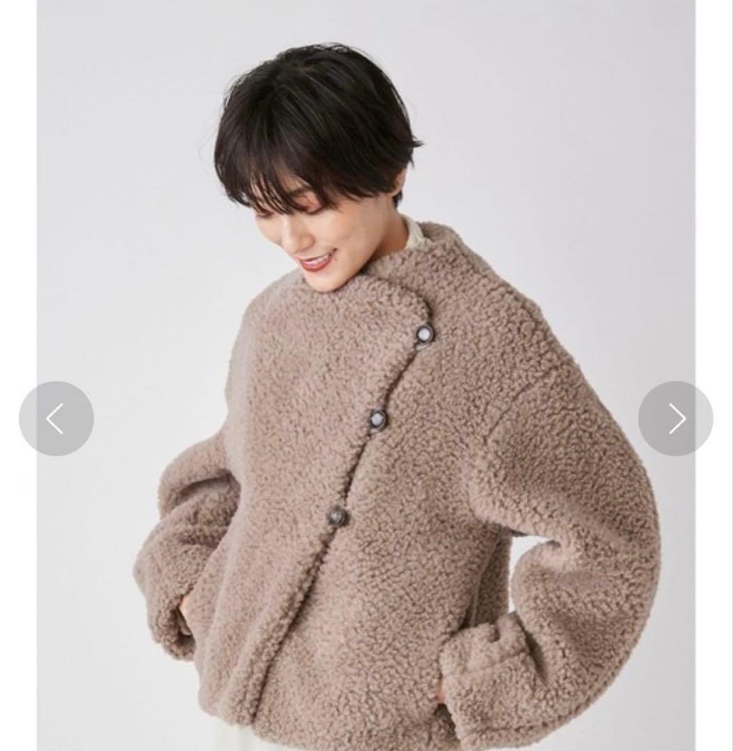 【新品】FRAY I.D シャギーボアジャケット アイボリー