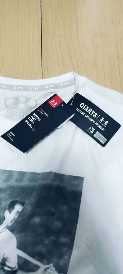 タグ付新品　読売ジャイアンツ　長嶋茂雄選手　傘寿祝いシャツ　G3×UA