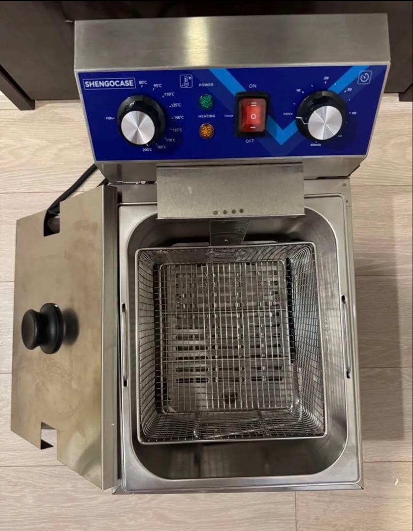 電気フライヤー 10L 卓上フライヤー 揚げ物器 ミニフライヤー 揚げ物 温度調