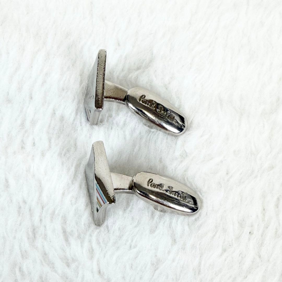 【美品】Paul Smith ポールスミス カフス シルバー マルチカラー