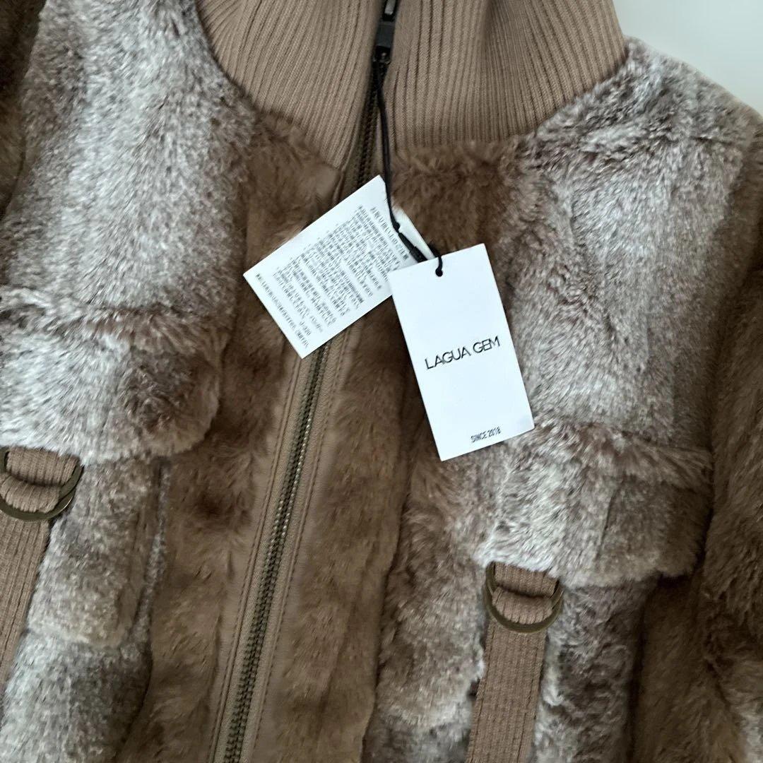 LAGUAGEM RIB DOKKING ファージャケット 茶　新品　タグ付き