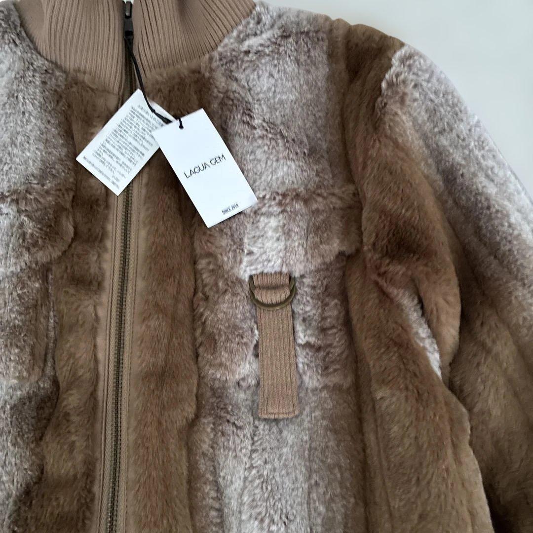 LAGUAGEM RIB DOKKING ファージャケット 茶　新品　タグ付き