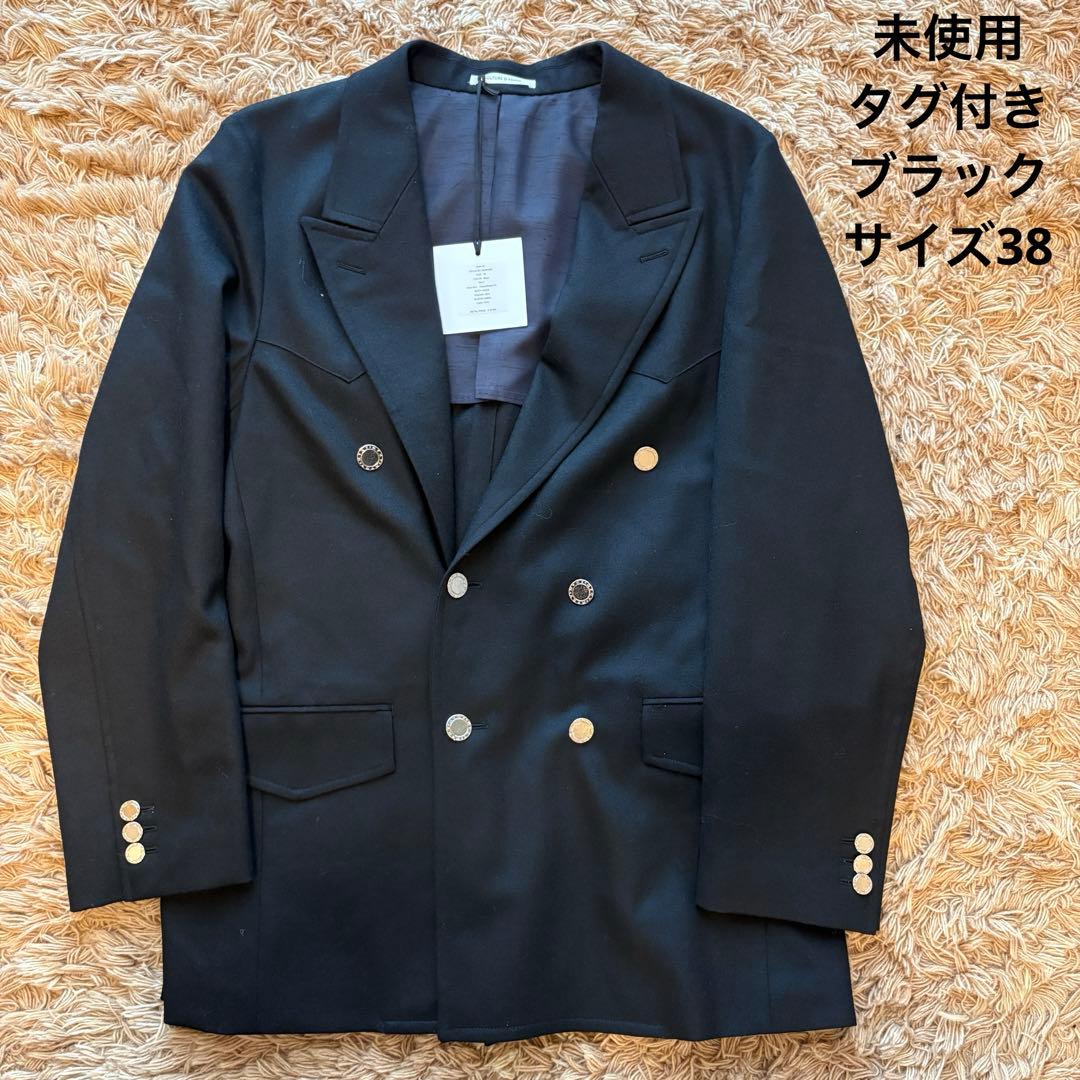 【未使用】クチュールドアダム ダブルジャケット メンズ ブラック サイズ38