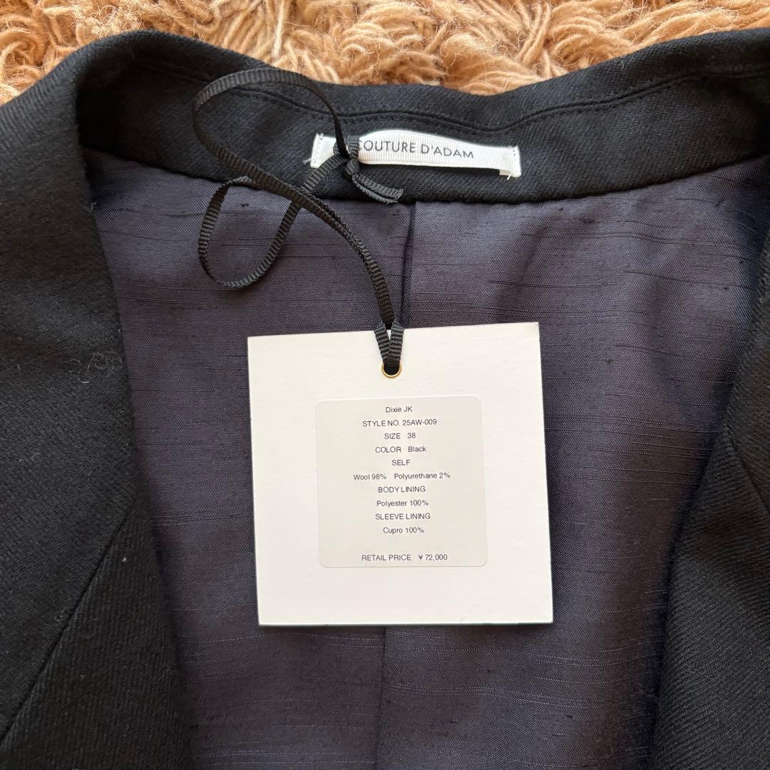 【未使用】クチュールドアダム ダブルジャケット メンズ ブラック サイズ38