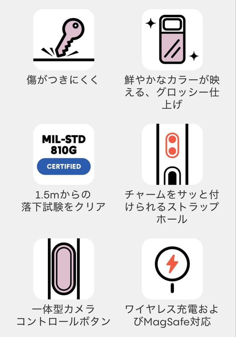 iPhone17Pro Casetify iPhone用ケース 白い花柄