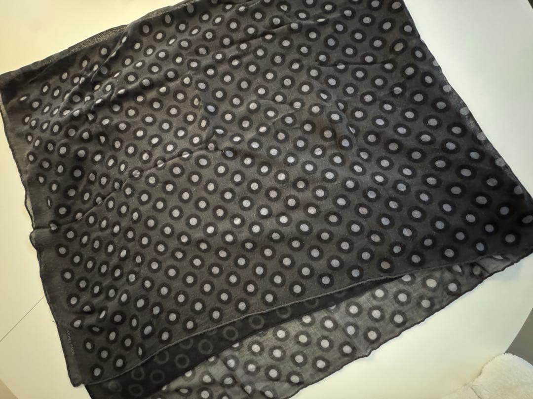 HERMES エルメス カシミアシルク　ストール　メンズ　ブラック系