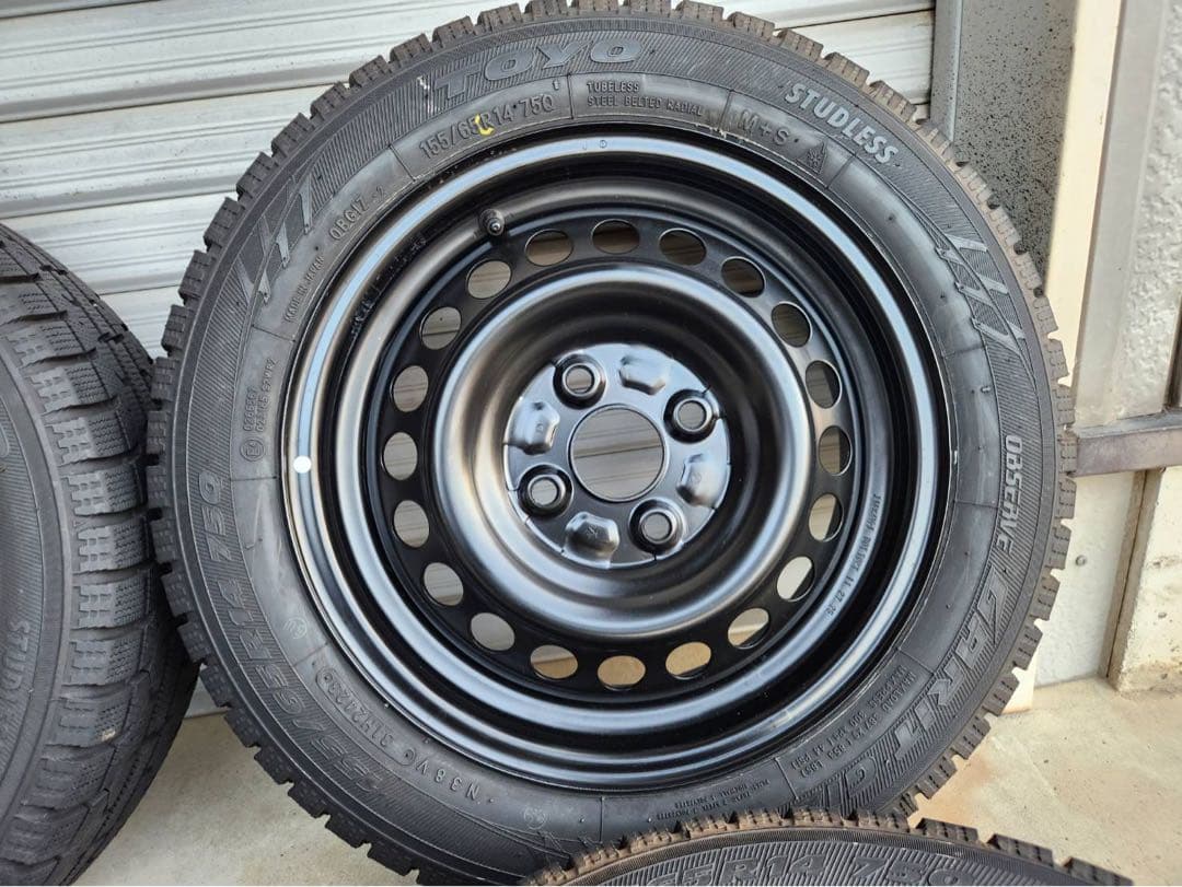 ★スタッドレス バリ山★送料無料ダイハツ純正14インチスチールホイール４本セット