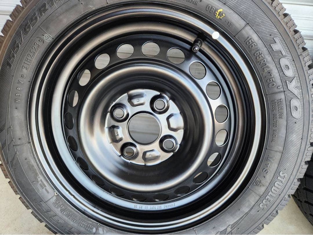 ★スタッドレス バリ山★送料無料ダイハツ純正14インチスチールホイール４本セット