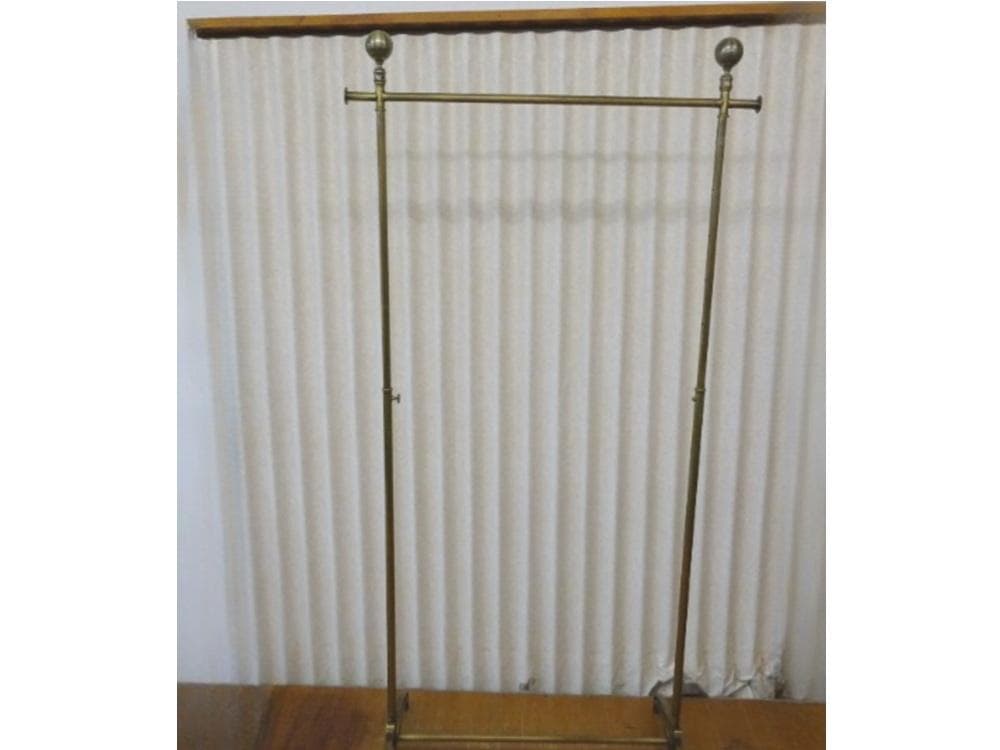 アンティークゴールド　ハンガーラック　スチール製　高さ調整可　W900　店舗什器