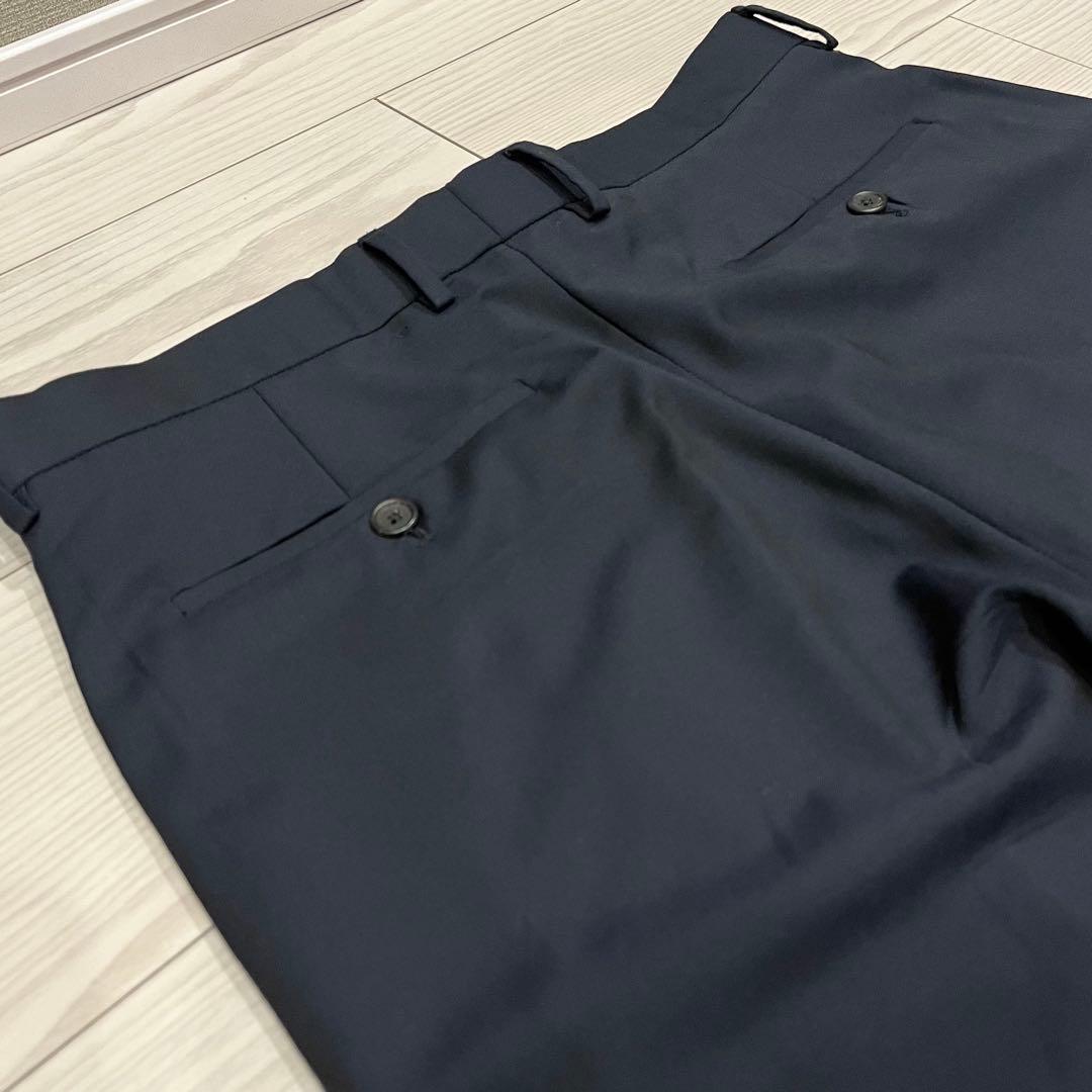 パンツ PRADA / Navy Wool Wide Slacks / 09ss