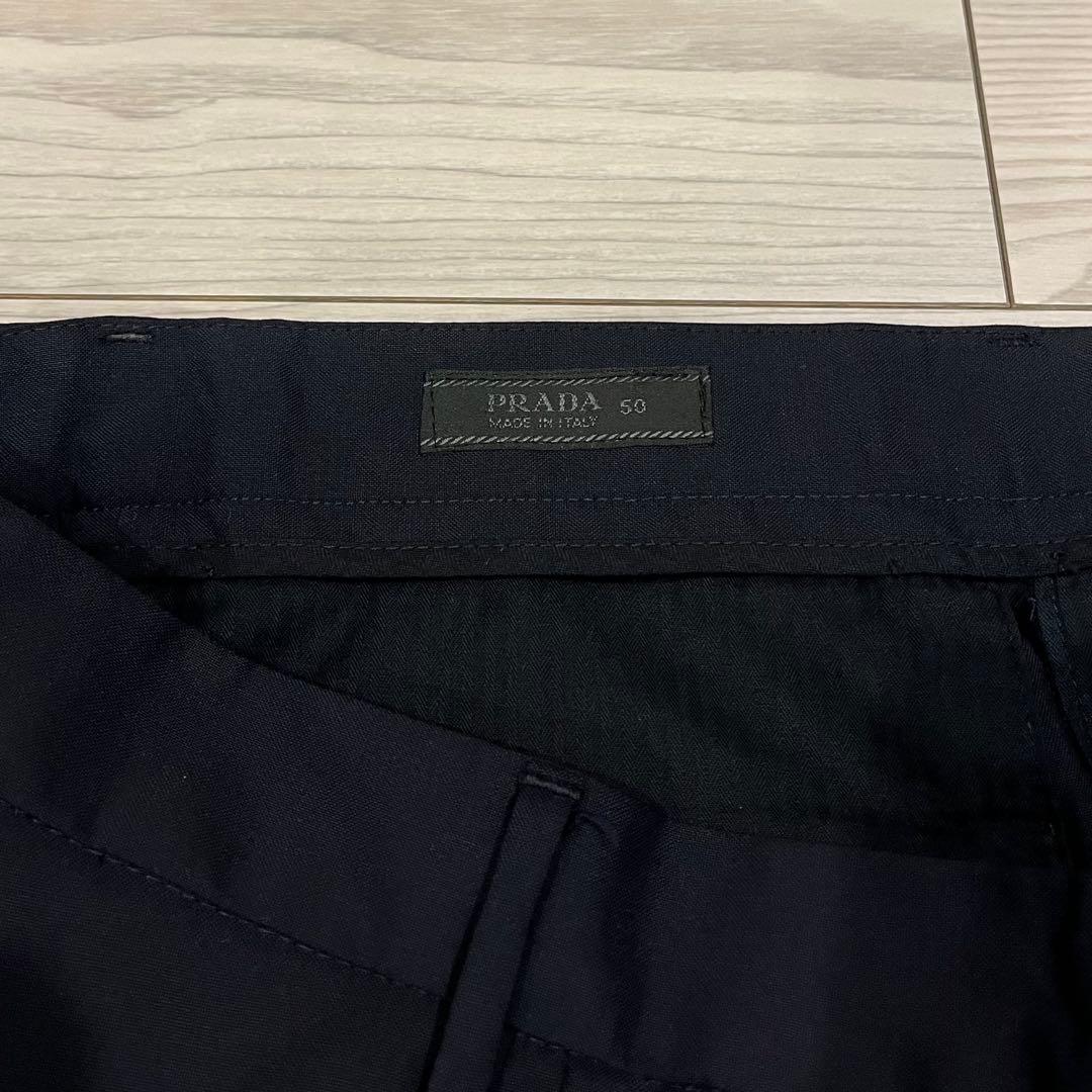 パンツ PRADA / Navy Wool Wide Slacks / 09ss
