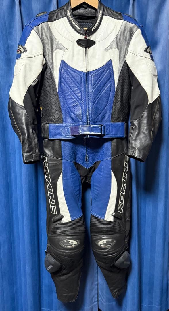 KOMINE MFJ公認 セパレート レザー レーシングスーツ 革ツナギ L