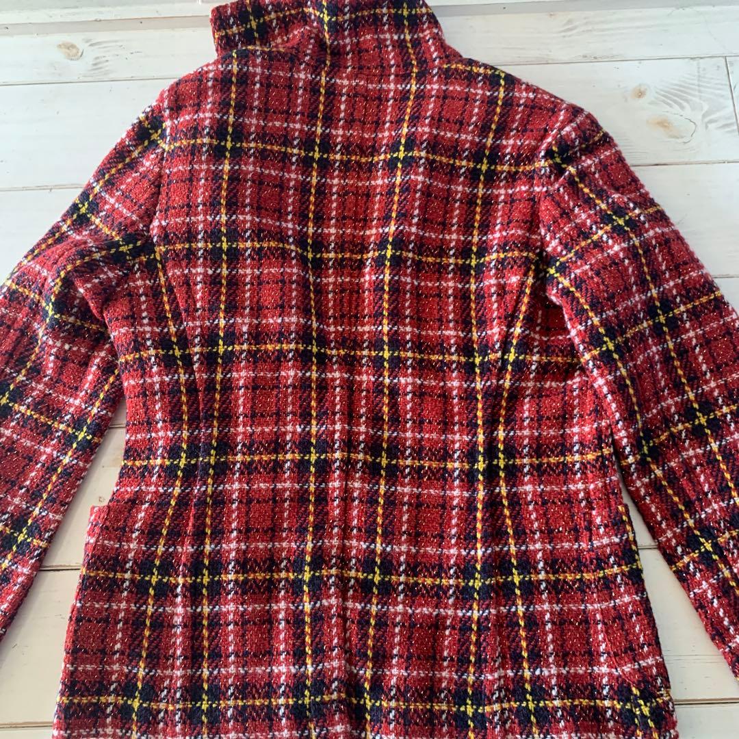 45R45rpmテーラードジャケットMチェック　ウール　新品未使用　サイズ 2