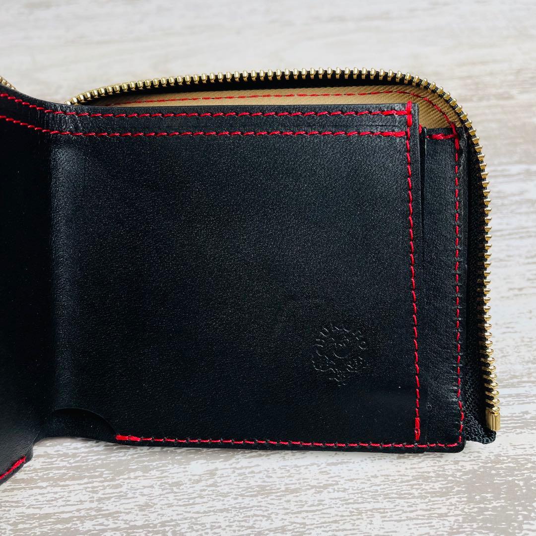 【極美品】HUKURO フクロ　大きく開く小さな財布　L字ファスナー　栃木レザー