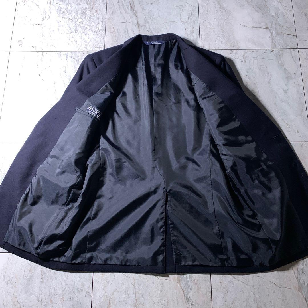 美品 ポロラルフローレン 紺ブレ シングル ブレザー 金ボタン 160